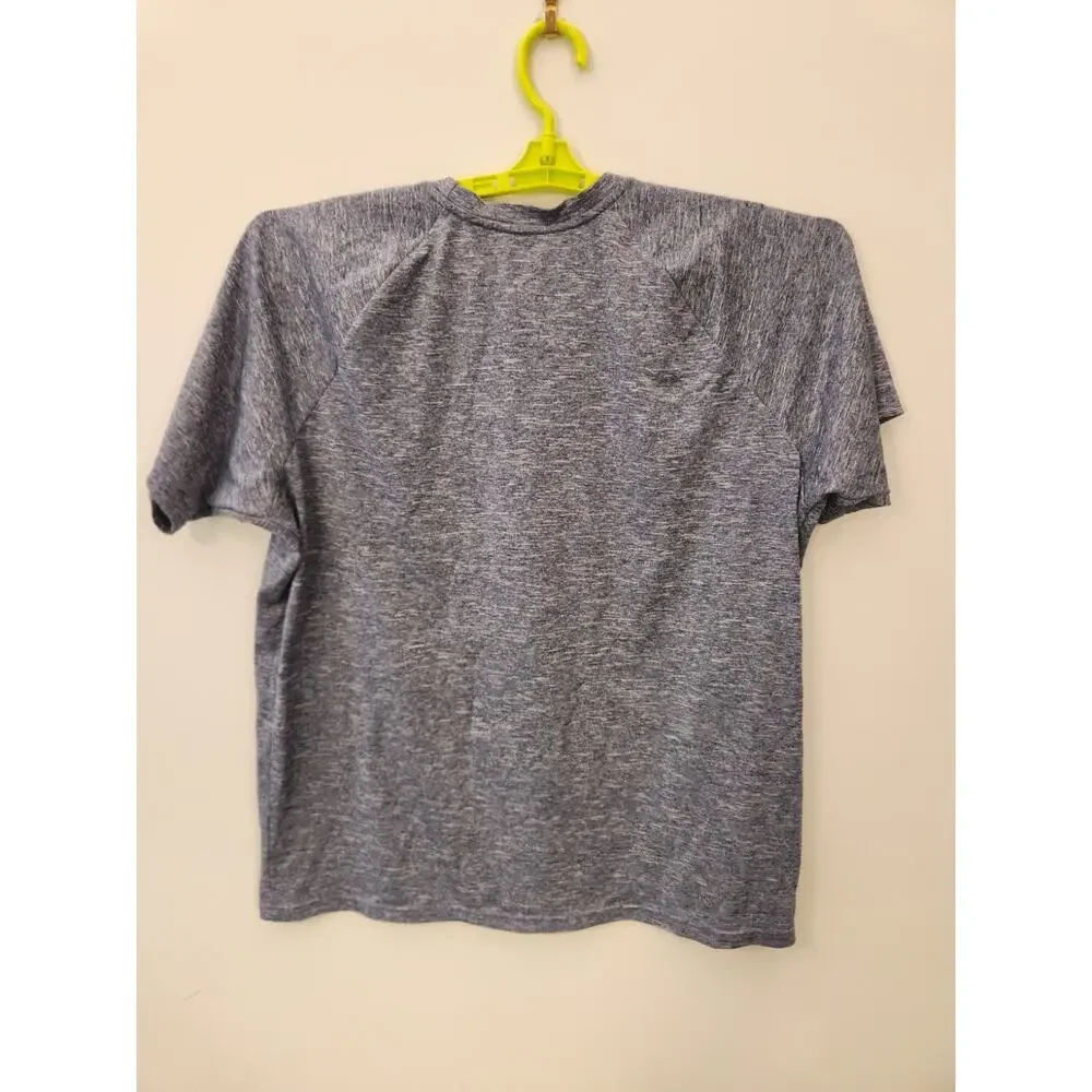 Nike Swim Dri-Fit UPF TShirt Mens Large Blue Short Sleeve T Shirt Crew Heather